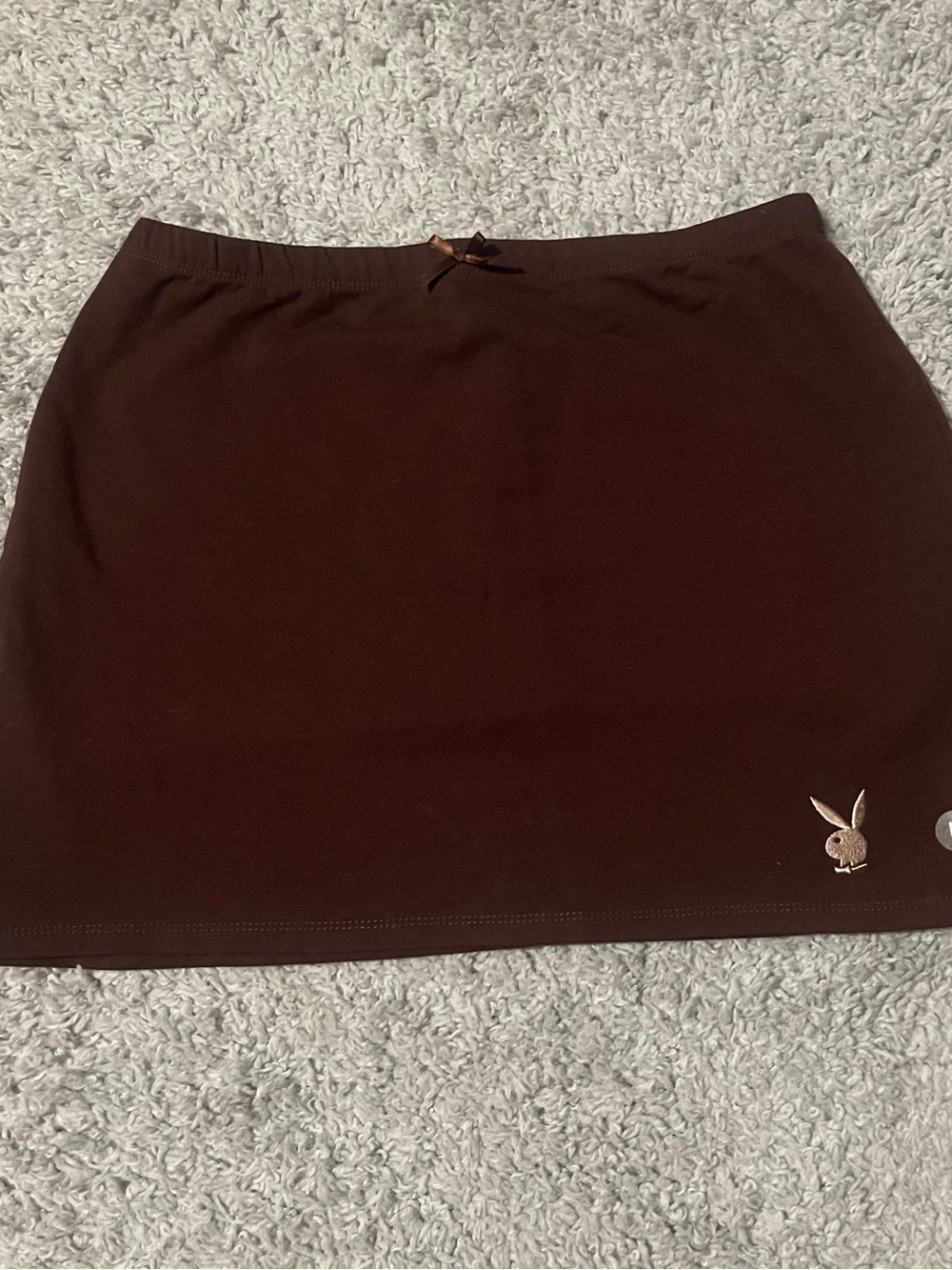 Playboy Brown Knit Mini Skirt NWT
